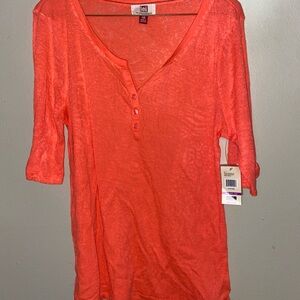 LEI Women's Bright salmon  Blouse